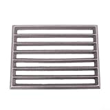 GANCEI Quadratischer Gusseisen-Kaminrost Ersatzteil, Eisen-Feuerrost für Kaminersatz, quadratischer...