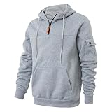 Kapuzenjacke Herren Mit Reißverschluss, Hoodies Für Herren Half Zip Sweatshirt Herbst Und Winter...