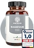 Magnesium Komplex hochdosiert 400 mg 7in1 Kapseln mit 7 organischen Formen I 180 Kapseln I Höchste...