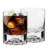 KROSNO | Whisky- und Scotchglas | 2 x 300 ml Set | Perfect Serve Iceberg Kollektion | Handfertigung...