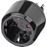 Brennenstuhl Reisestecker/Reiseadapter (Reise-Steckdosenadapter für: Italien Steckdose und Euro...