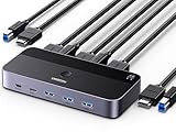 UGREEN HDMI 2.0 KVM Switch 4K@60Hz USB 3.0 Switch 4 USB Ports (3*USB 3.0+ USB C) Sharing 1 Monitor...