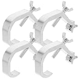 Kisangel 4 Stück Aluminium Bühnenbeleuchtung Traversenklemmen Robuste Lichtklemmen mit Haken...