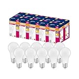 OSRAM LED Aktions Lampe mit E27 Sockel, Warmweiss (2700K), 8,50W, Ersatz für 60W-Glühbirne, matt,...