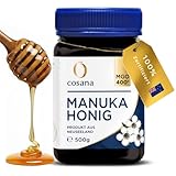 Cosana Manuka Honig 400 MGO + 500g – 100% Pur - Abgefüllt, versiegelt und zertifiziert in...
