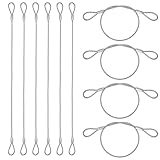 LIQWEI 10 Stück Stahlseil Mit Ösen, 30cm X 2mm Sicherheitskabel Edelstahl Sicherungsseil Drahtseil...