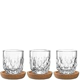 LEONARDO HOME GOCCE Espressoglas • 6tlg. Set • 3 Korkuntersetzer • 3 Espressotasse •...