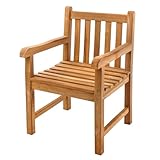 riess-ambiente.de Massiver Gartenstuhl Empire Teak Natur Teakholz Outdoor