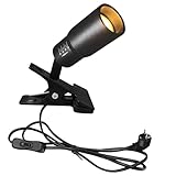 FSLiving Industrial Klemmleuchte mit 1,8 Schalterkabel, Einstellbar Clip auf Schreibtisch Leselampe,...