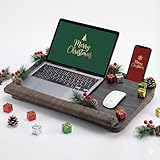 Vigo Wood Laptoptisch - Laptop Unterlage Ständer bis zu 17,3 Zoll - Kissen Tablett für Bequeme...