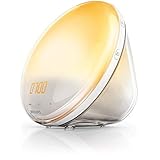 Philips HF3519/01 Wake-up Light (Sonnenaufgangfunktion, Digitales Fm Radio, Tageslichtwecker) Weiß