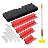 Flächenspachtel Set, Spachtel Werkzeug mit 8 Edelstahlklingen (25cm+40cm+60cm+80cm), Spachtel Set...