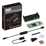 GeeekPi Raspberry Pi Zero 2 W Basic Starter Kit,Zero 2 W Aluminum Gehäuse, 20Pin GPIO Header, OTG...