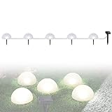 Solarlampe für Außen Stehend Halbkugel mit Pflegetuch – Solarleuchte Garten 19 cm Hoch –...
