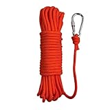 BeGrit 6mm Bootsseil 10m Polypropylen Seil Boot Fenderleine Orange Ankerleine Kajak Festmacher...