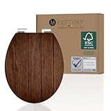 instmaier WC Sitz mit Motiv | Dunkles Holz | Toilettensitz mit Absenkautomatik | Klodeckel aus...