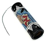Wogeka - 25 cm Donner-Trommel - Gewittermacher Donnermacher mit Dot-Paint Bemalung Regenmacher Musik...