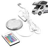 Hogvinnatil Einbaustrahler, Decke, LED-Beleuchtung, 5 V, Einbauleuchte, RGB, extra flach, für...