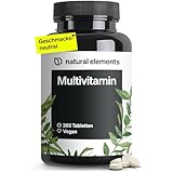 Multivitamin – 365 vegane Tabletten – Jahresvorrat – wertvolle Vitamine A-Z, mit Vitamin K1...