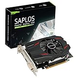 SAPLOS Radeon RX 550 Grafikkarte, 4GB, GDDR5, 128-Bit, DisplayPort DVI-D HDMI, ITX Design, PC...