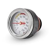 DIIOOMIEEU M20 x 1,5 Öltemperaturanzeige, Einfüllkappen für Motorrad, 0–200 ℃ Messgerät,...