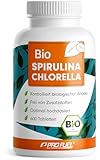 Bio Spirulina & Chlorella Presslinge 600x - optimal hochdosiert - 3000 mg Spirulina & 3000 mg...