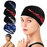 Zuxbolf 4 Farben Schwimmkappe für Erwachsene Badekappen Elastische Badehaube Schwimmhaube...