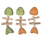 Katzen Kau Spielzeug,3-Teiliges Fischgräten Design Interaktiver Beißring | Kauspielzeug Für...