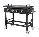 METRO Professional Gasgrillplatte, 120 x 62 x 103.5 cm, 4 Brenner, faltbar, schwarz