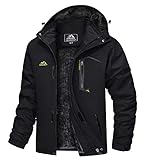 TACVASEN Herren Winterarbeitsjacken Outdoorjacke Snowboardjacke Warme Verdickete Winterjacke...