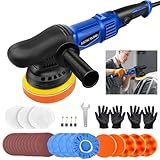 Exzenter Poliermaschine, 1200W Auto Poliermaschine Set, 6 Variable Geschwindigkeiten, 25pcs...