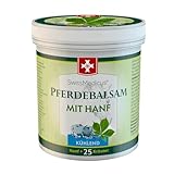 SwissMedicus Pferdebalsam mit Hanf - 500 ml - Kühlende Wirkung für Muskeln & Gelenke - mit 25...