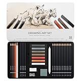 String & Space Profi Zeichenset für Erwachsene – 32-tlg Skizzierset mit 12 Graphitstiften...