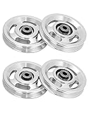 QWORK® 95 mm seilrolle, umlenkrollen, aluminiumlegierung, bär 300 kg, für sportgeräte,...