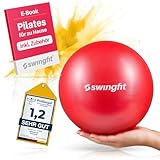 swingfit® Pilatesball 23cm (inkl. GRATIS Band, Tasche & E-Book) - Gymnastikball klein - Gummiball...