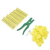 Jonlaki Ohrmarken-Zangenapplikator mit Nummerierung für Nutztiere – für Rinder, Schweine und...