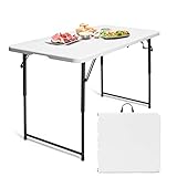 Klapptisch, Campingtisch, Biertisch - Tragbar, faltbar, belastbar bis 150 kg, ideal für Garten,...