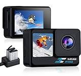 Xilecam Action Cam 4K WiFi wasserdichte Kamera Dual-Bildschirm 131FT Sports Kamera Ultra HD...