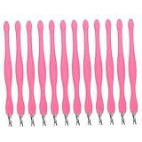 VICASKY 24 Stück Teiliges Nagelhautentferner Förmiger Cuticle Pusher mit Rostfreiem Dead Skin Fork...