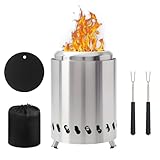 Outdoor Edelstahl Camping Tragbare Feuerstelle, 15 x 20cm, Feuerschale Edelstahl, Klein Outdoor...