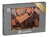 puzzleYOU: Puzzle 100 Teile „Vollmilch, Zartbitter und Nussschokolade“