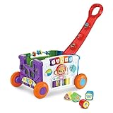 VTech Baby Mein erster Bollerwagen – Handwagen mit Griff, Tasten, verschiebbaren Elementen, 4...