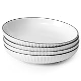 NUTRIUPS 600ML Nudelschalen 4er Set, 20.2 x 3.4cm Kleine Nudelschalen, Keramik Pastateller,...