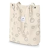 Kulamo Cord Tasche Damen Schultertasche Strandtasche ca.41 x 40cm, Groß Shopper Tasche Tote Bag...