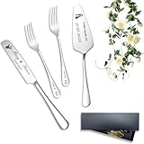 RSQGT Personalisiertes Edelstahl Tortenheber Und Kuchenmesser Set Mit Gravur, Besteck Set FüR...