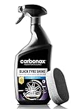 carbonax Black TYRE Shine Spray 720 ml | Reifenglanz, Gummipflege, Langlebiges und Hochglänzendes...