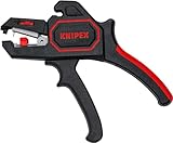 KNIPEX Automatische Abisolierzange, 0,2-6 mm², Feinjustierung, einstellbarer Längenanschlag,...