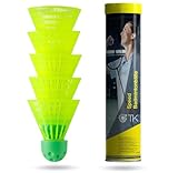 TK Gruppe Timo Klingler 5X Speedbadminton Federbälle schnell gelb Badmintonbälle für Training &...