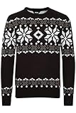 !Solid Norwig Herren Weihnachtspullover Norweger-Pullover Winter Strickpullover Grobstrick Pullover...