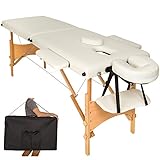 TecTake Mobile Massageliege 2 Zonen höhenverstellbar inkl. hochwertiger Kopfstütze + Tasche -...